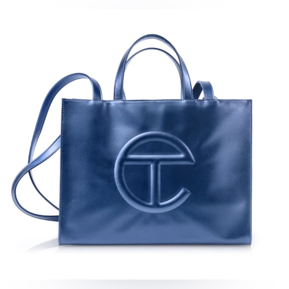 telfar cobalt blue medium tote bag!